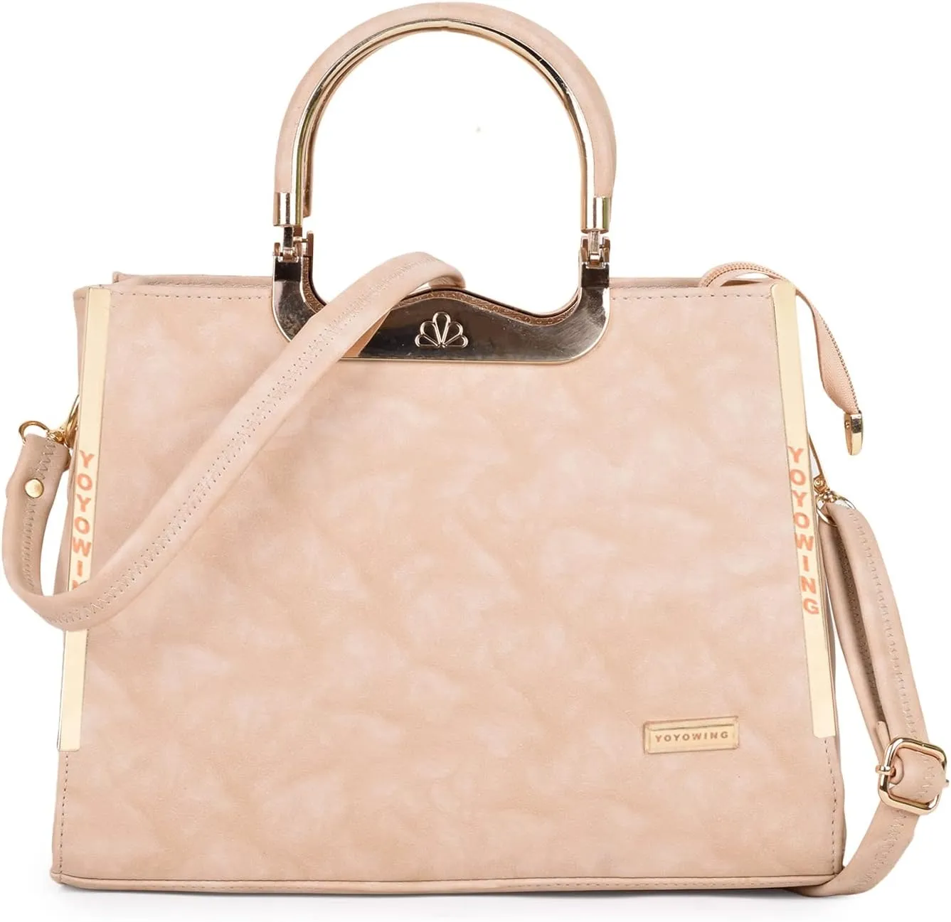 Synthetic Leather Classic Unique Design Women Satchel Handbags Shoulder Purses Totes Top Handle Work Bags Office|College Crossbody Women Handbag, Cream, S