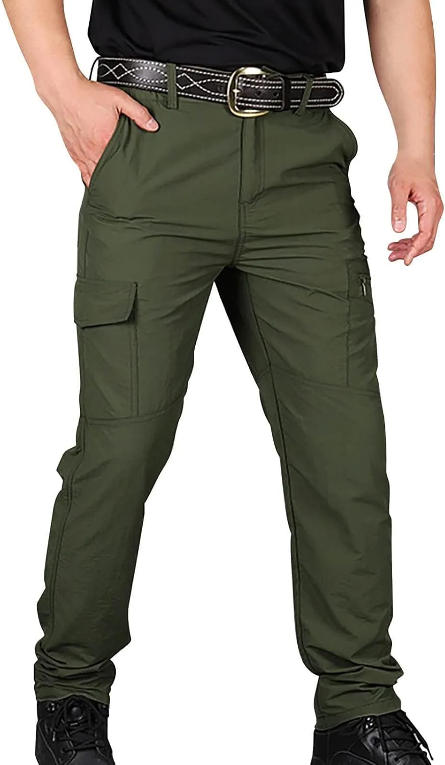 Tactical Pants for Men,Stretch Lightweight Baggy Work Pants Outdoor Waterproof Quick-Dry Hiking Pants with Pockets
