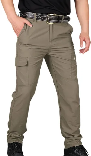 Tactical Pants for Men,Stretch Lightweight Baggy Work Pants Outdoor Waterproof Quick-Dry Hiking Pants with Pockets