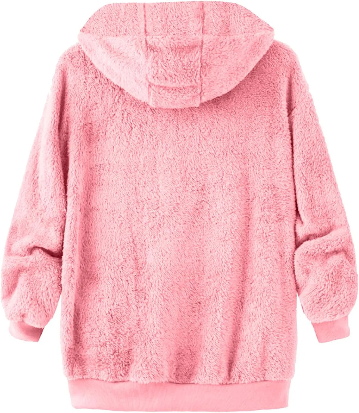 TANGNADE Cute Jackets for Women Trendy Plus Size Winter Fuzzy Fleece Coats Comfy Warm Zip Up Hoodies Outwear