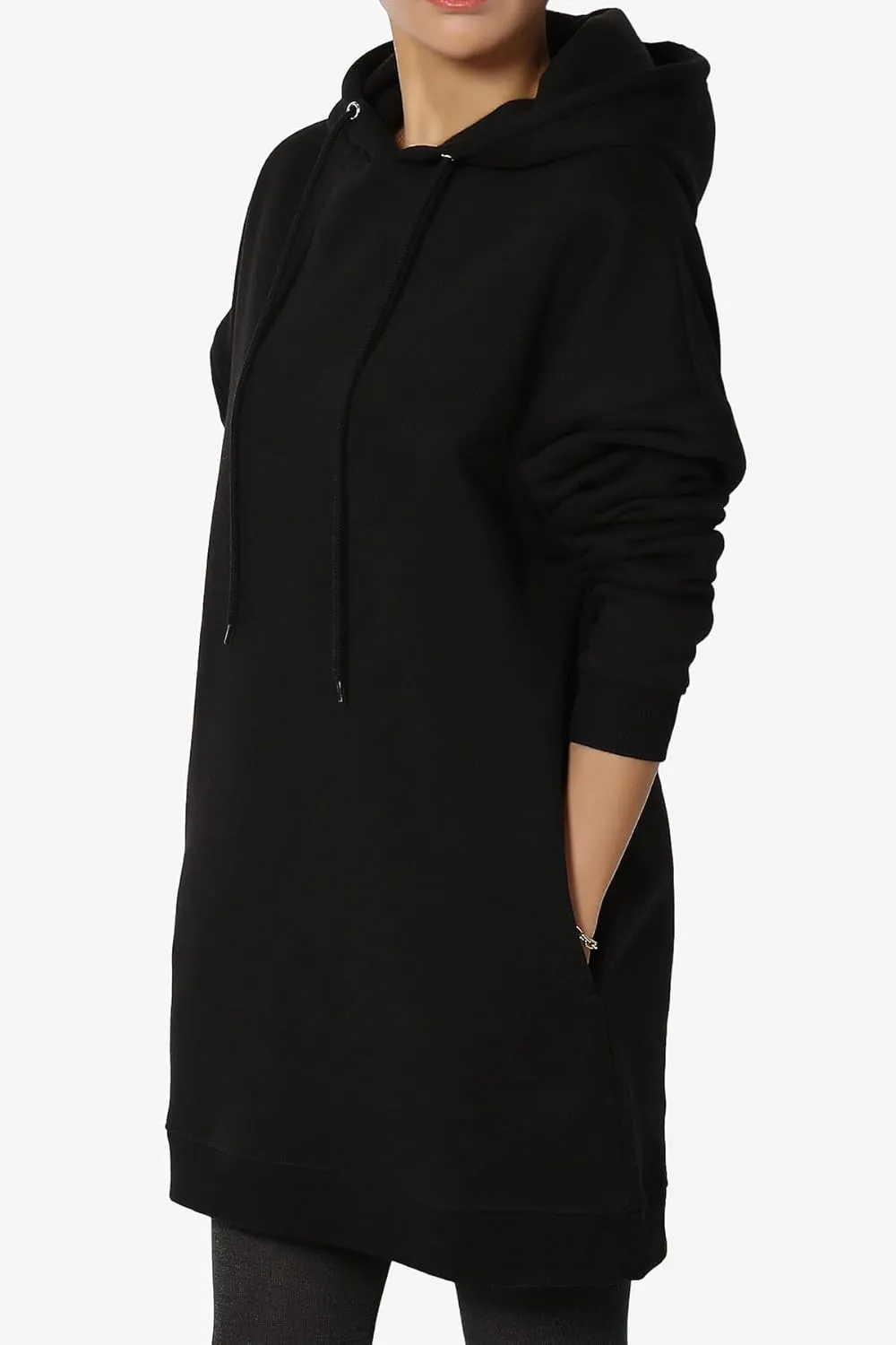 TheMogan Women's S~3X Basic Oversized Pullover Long Hoodie Loose Fit Fleece Tunic Sweatshirts