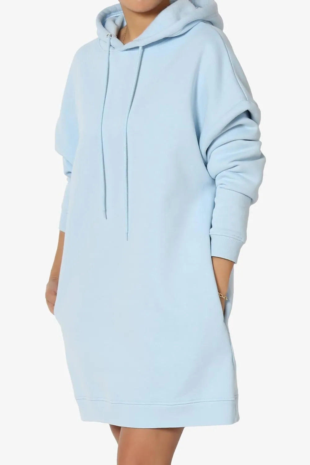 TheMogan Women's S~3X Basic Oversized Pullover Long Hoodie Loose Fit Fleece Tunic Sweatshirts