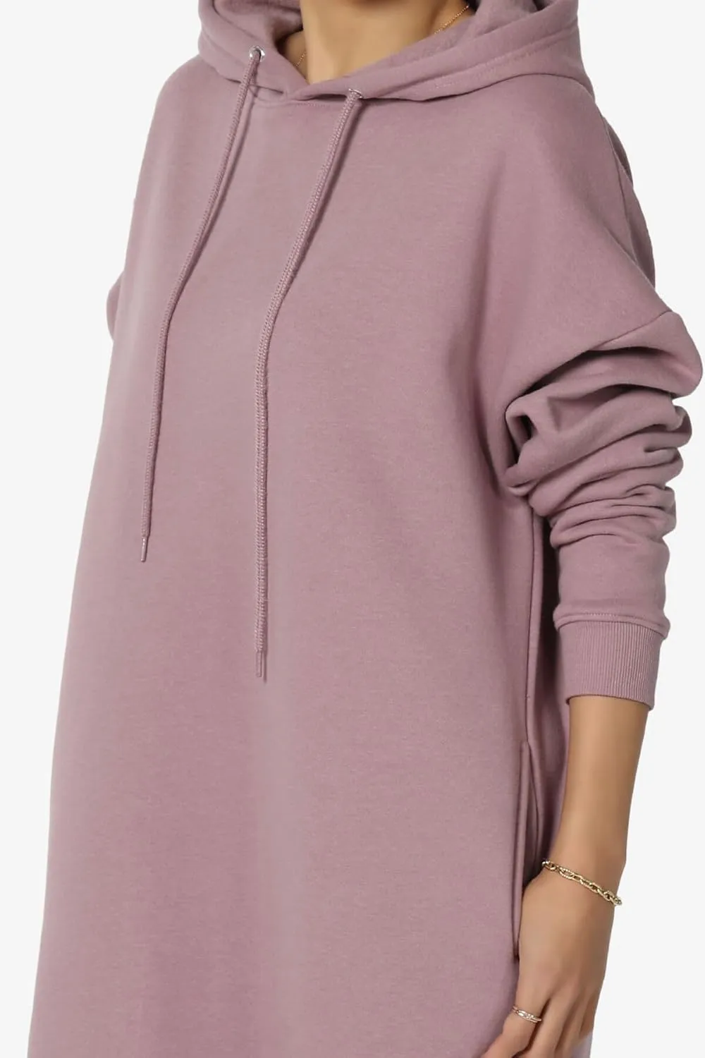 TheMogan Women's S~3X Basic Oversized Pullover Long Hoodie Loose Fit Fleece Tunic Sweatshirts