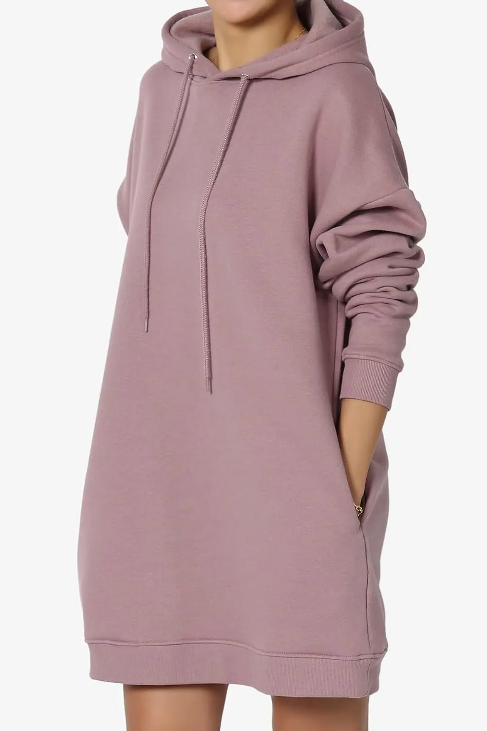 TheMogan Women's S~3X Basic Oversized Pullover Long Hoodie Loose Fit Fleece Tunic Sweatshirts