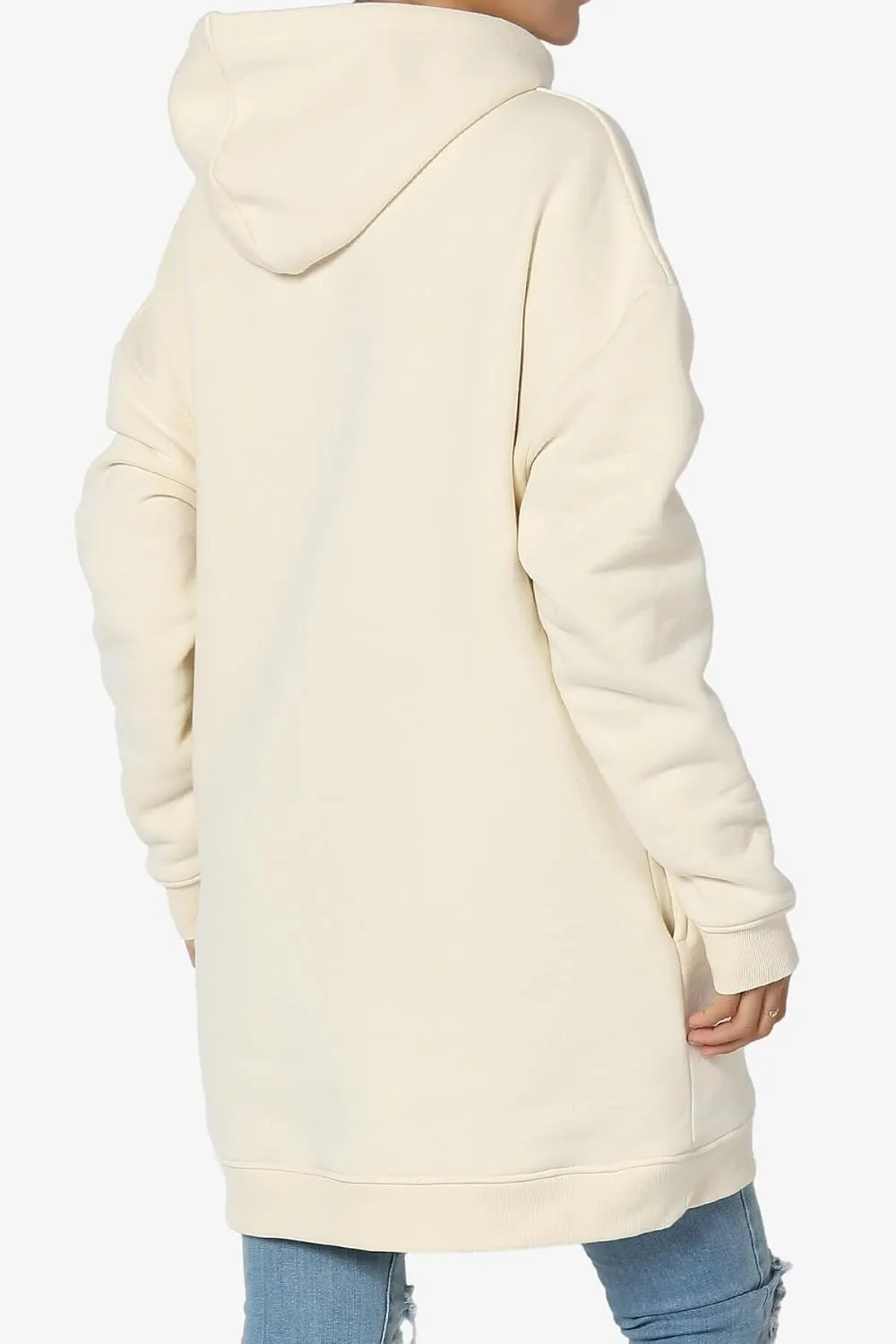 TheMogan Women's S~3X Basic Oversized Pullover Long Hoodie Loose Fit Fleece Tunic Sweatshirts