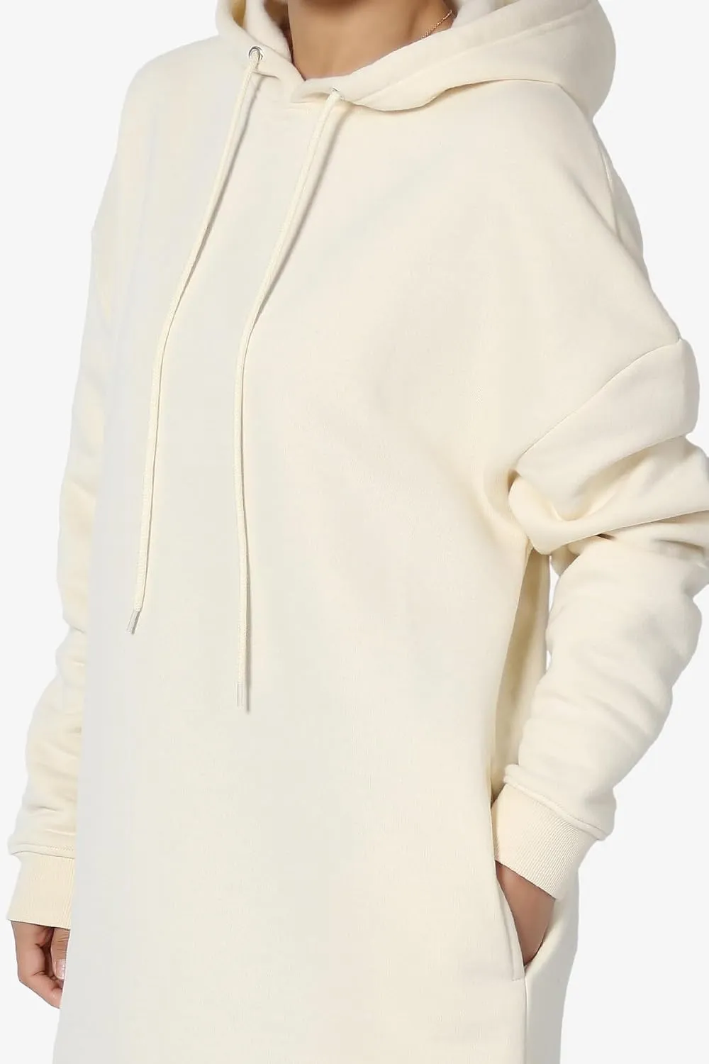 TheMogan Women's S~3X Basic Oversized Pullover Long Hoodie Loose Fit Fleece Tunic Sweatshirts