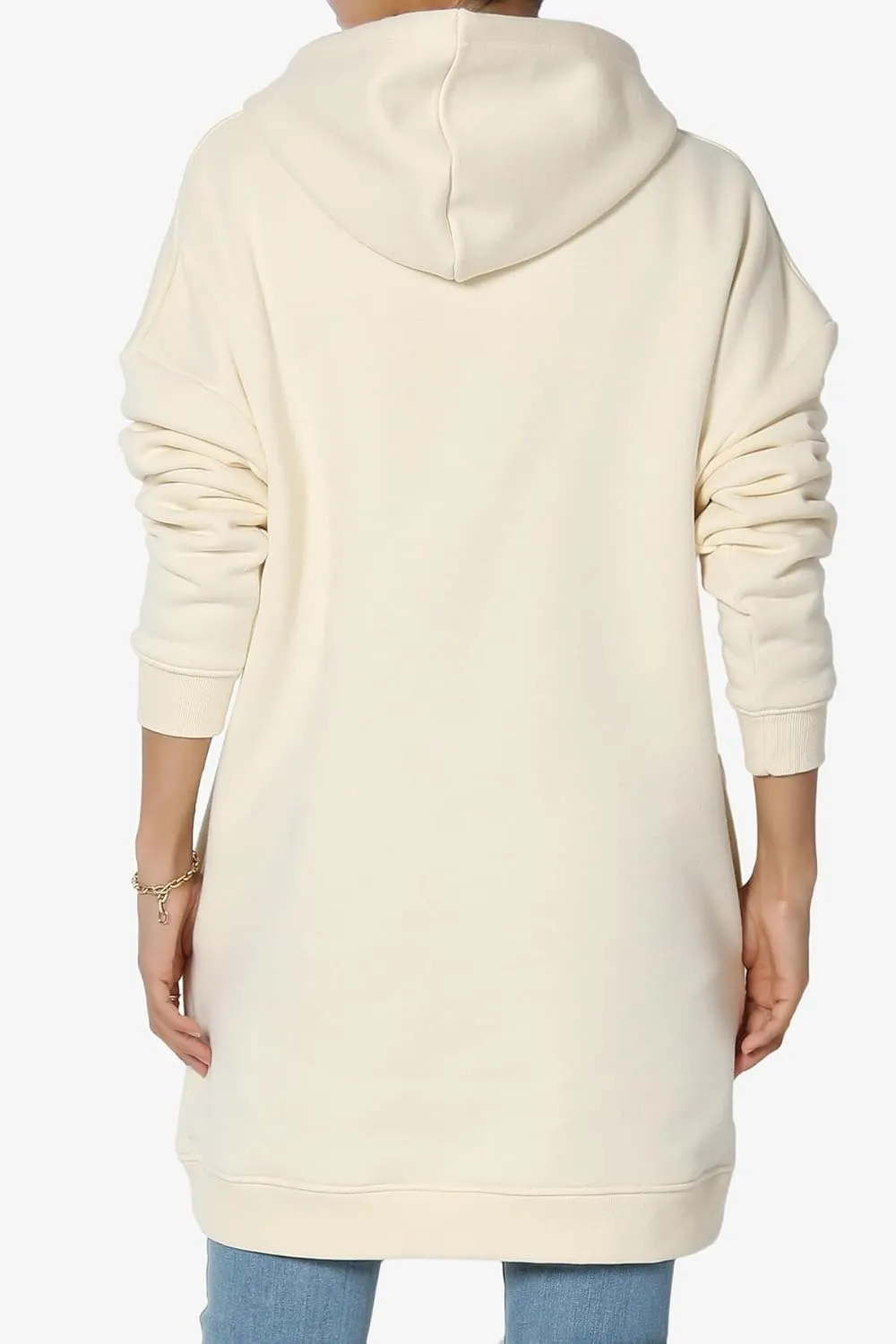 TheMogan Women's S~3X Basic Oversized Pullover Long Hoodie Loose Fit Fleece Tunic Sweatshirts
