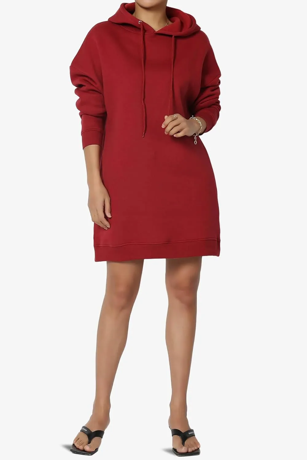 TheMogan Women's S~3X Basic Oversized Pullover Long Hoodie Loose Fit Fleece Tunic Sweatshirts