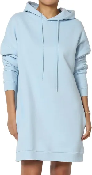 TheMogan Women's S~3X Basic Oversized Pullover Long Hoodie Loose Fit Fleece Tunic Sweatshirts