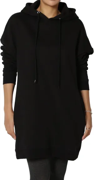 TheMogan Women's S~3X Basic Oversized Pullover Long Hoodie Loose Fit Fleece Tunic Sweatshirts