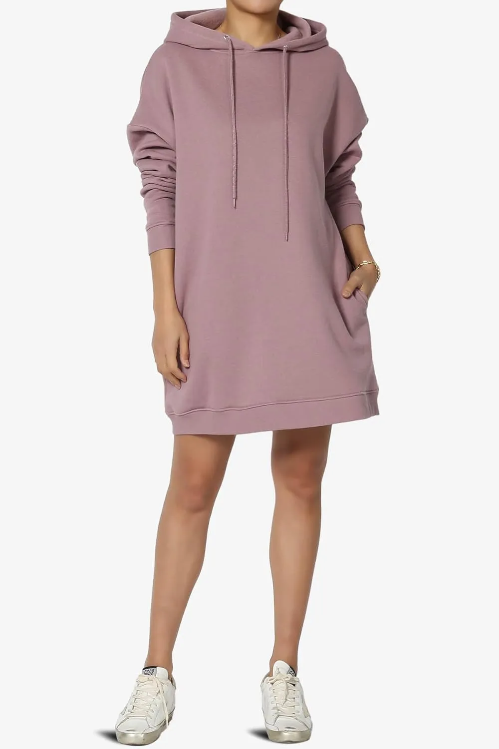 TheMogan Women's S~3X Basic Oversized Pullover Long Hoodie Loose Fit Fleece Tunic Sweatshirts