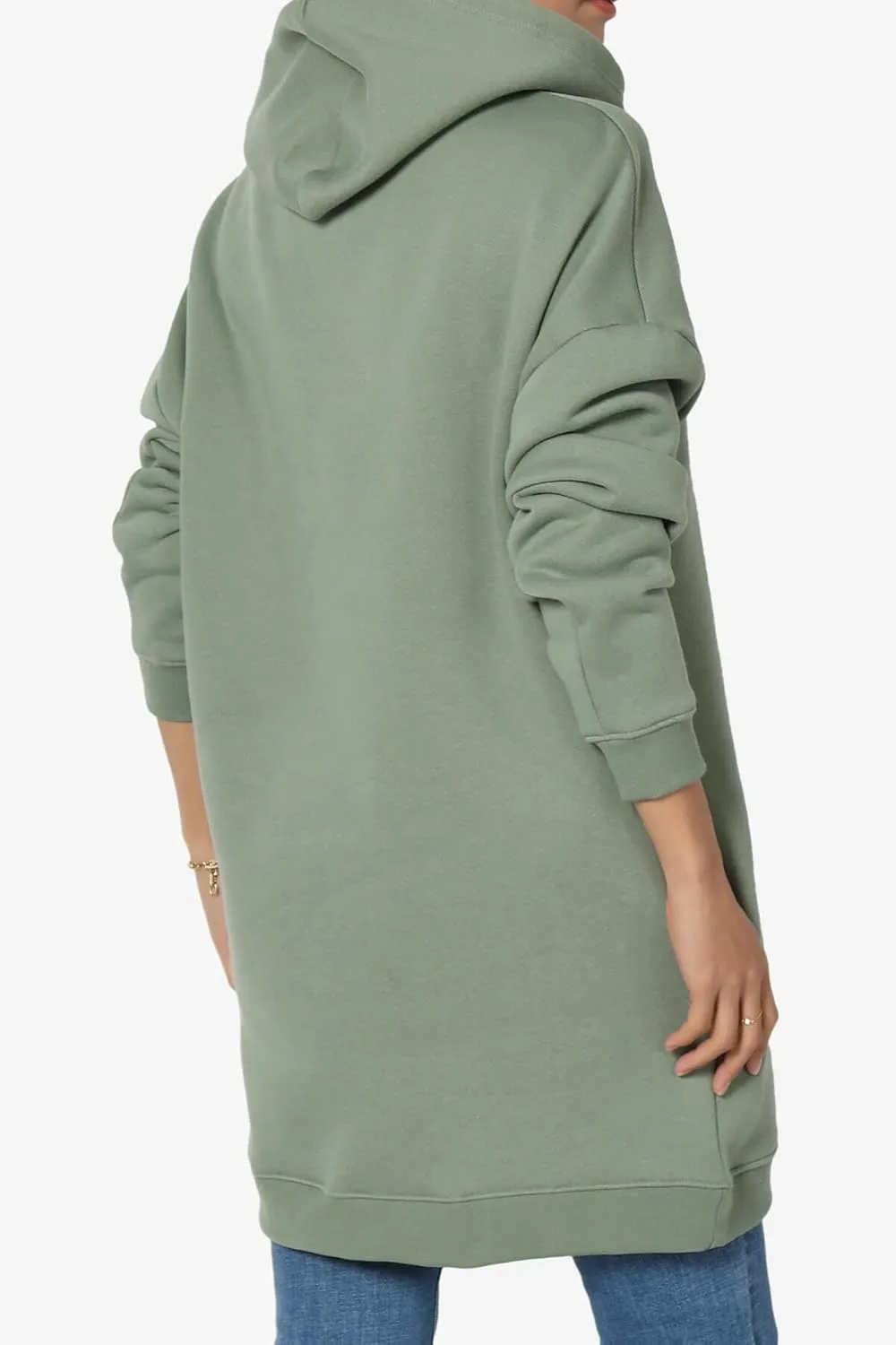 TheMogan Women's S~3X Basic Oversized Pullover Long Hoodie Loose Fit Fleece Tunic Sweatshirts
