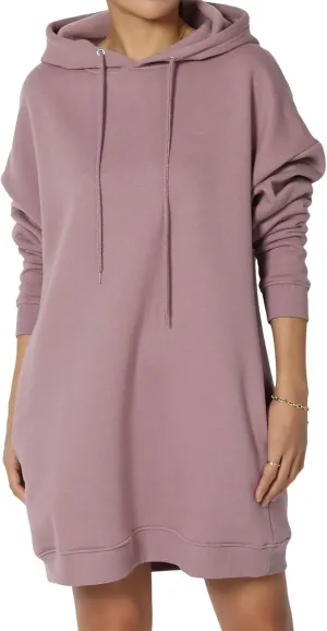TheMogan Women's S~3X Basic Oversized Pullover Long Hoodie Loose Fit Fleece Tunic Sweatshirts