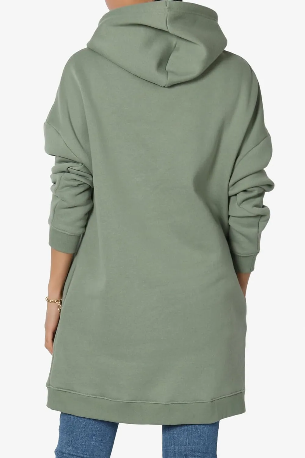 TheMogan Women's S~3X Basic Oversized Pullover Long Hoodie Loose Fit Fleece Tunic Sweatshirts