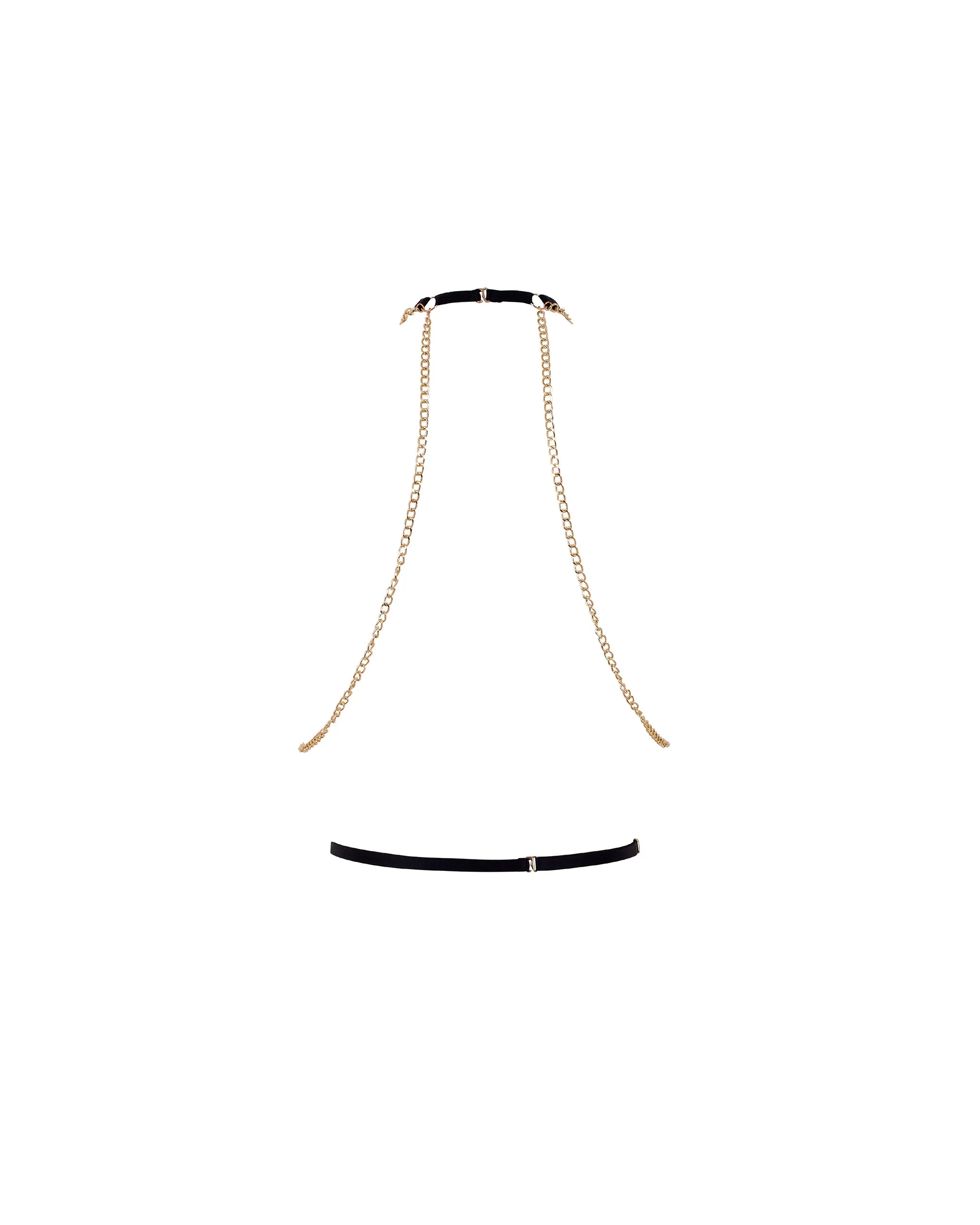 Theodora Chain Harness Black/Gold
