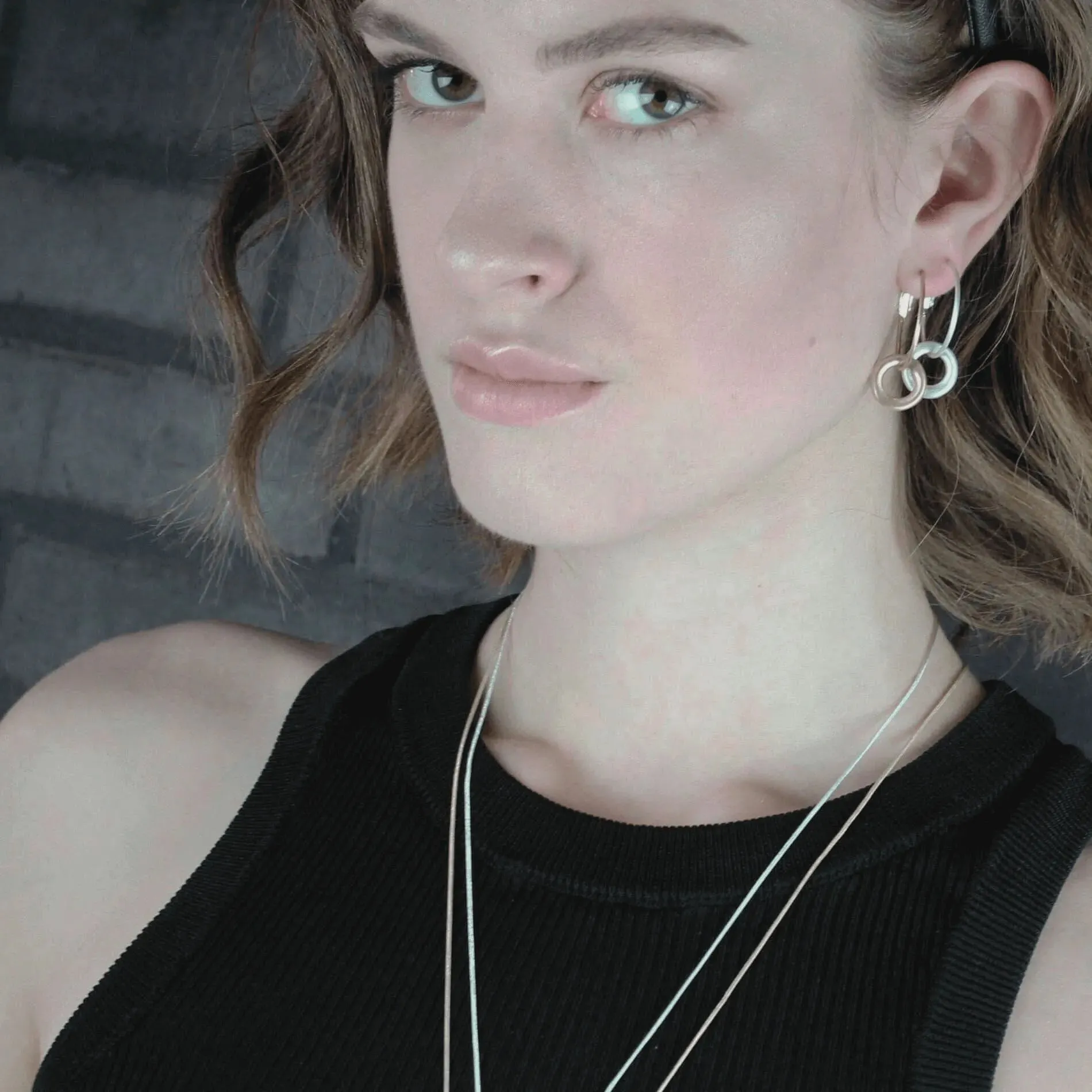 Tula Construct Chunky Hoop Earring Gold Plating