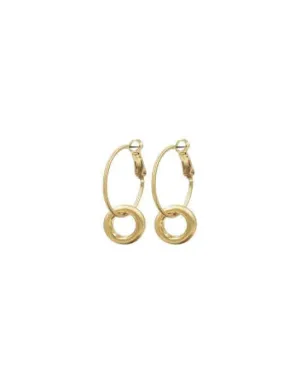 Tula Construct Chunky Hoop Earring Gold Plating