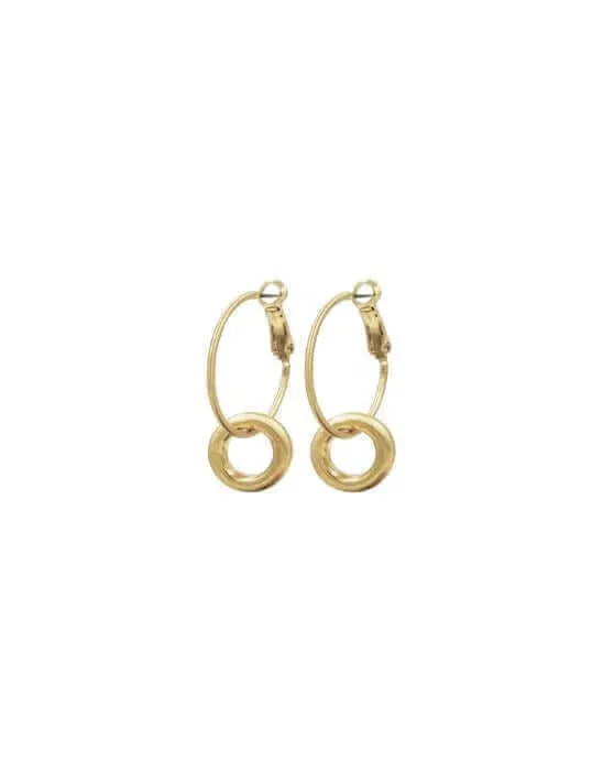 Tula Construct Chunky Hoop Earring Gold Plating