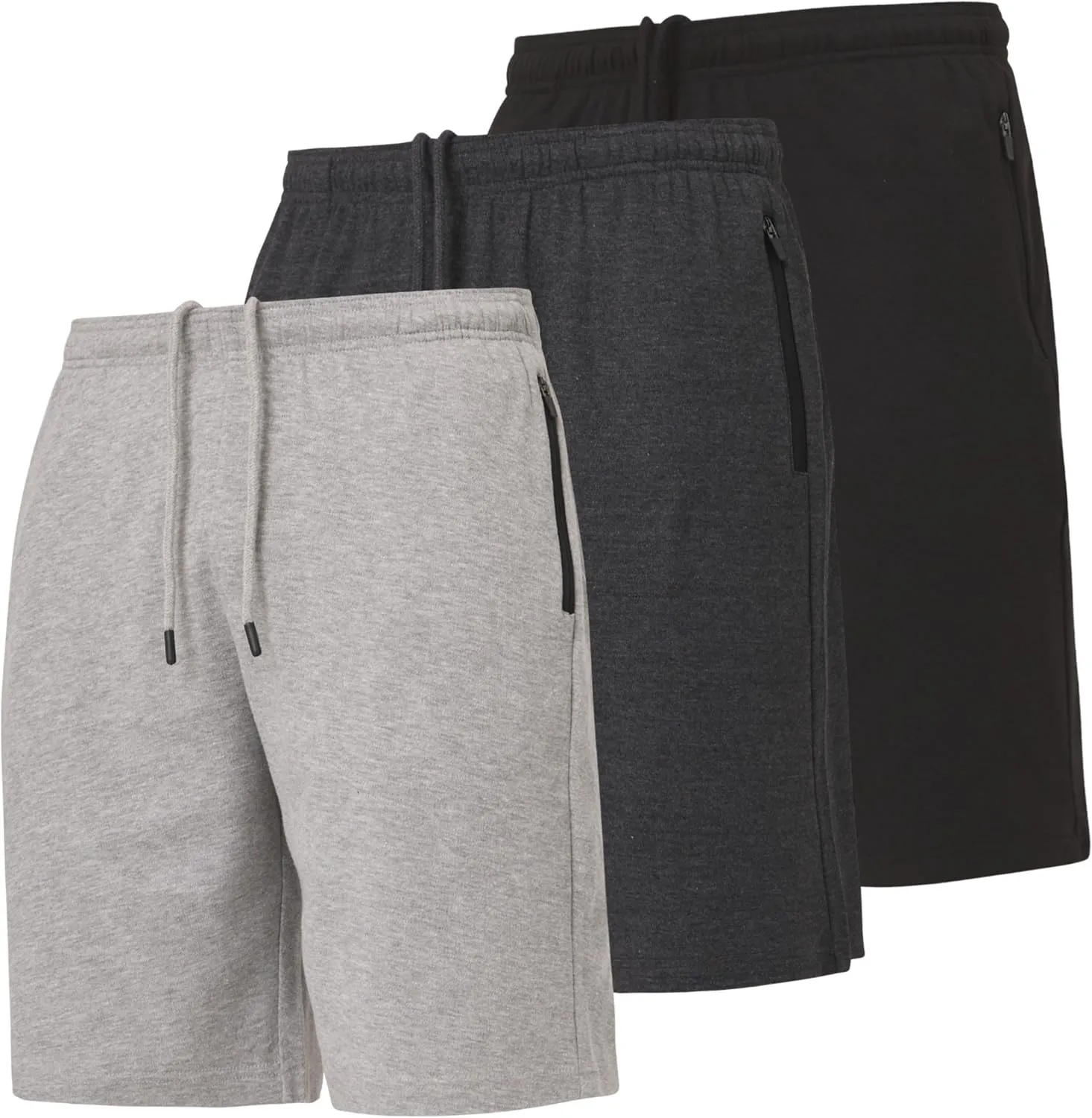 Ultra Performance 3 Pack Mens Shorts Casual Men's Athletic Short Workout Gym Shorts for Men with Zipper Pockets, Small - 5X