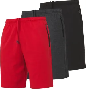 Ultra Performance 3 Pack Mens Shorts Casual Men's Athletic Short Workout Gym Shorts for Men with Zipper Pockets, Small - 5X