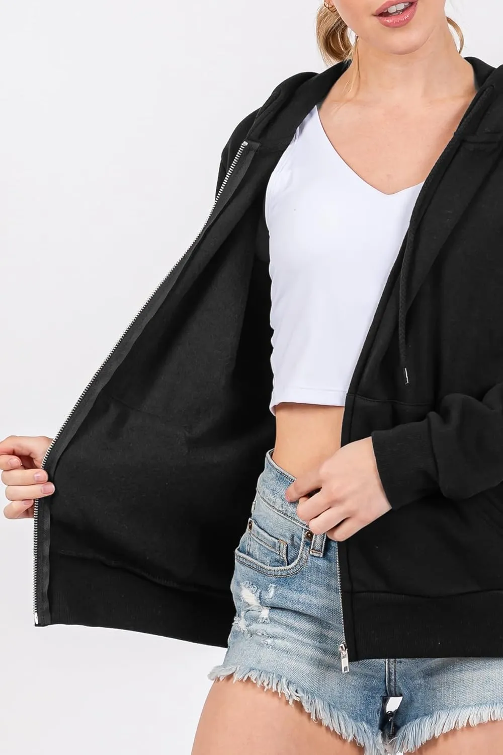 Urban Look Everyday Soft Fleece Zip Up Hoodies