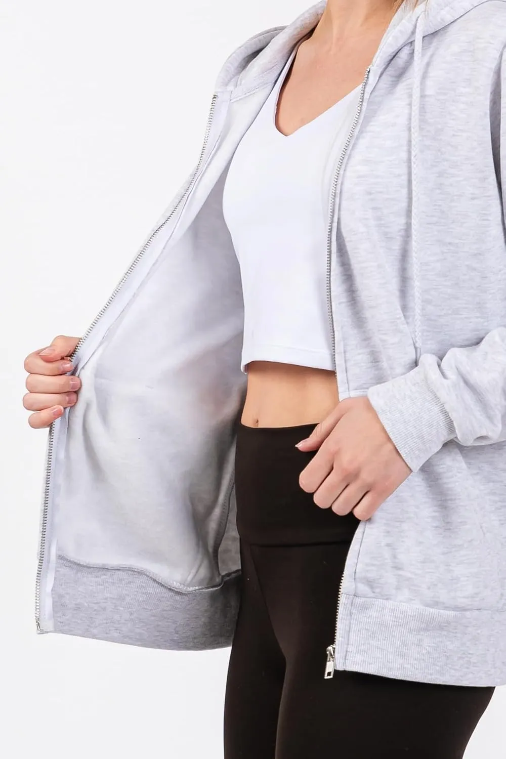 Urban Look Everyday Soft Fleece Zip Up Hoodies