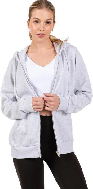 Urban Look Everyday Soft Fleece Zip Up Hoodies