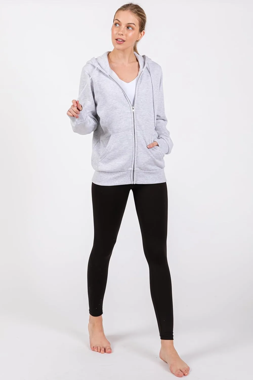 Urban Look Everyday Soft Fleece Zip Up Hoodies