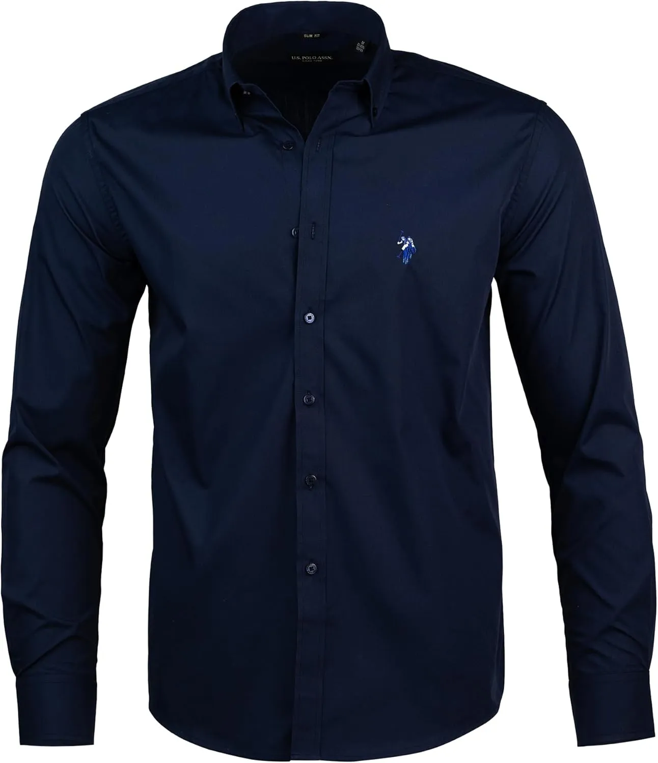 U.S. Polo Assn. Regular Fit Long Sleeve Button Down Dress Shirts for Men Wrinkle Free Long Sleeve Shirt Mens Formal Stretch