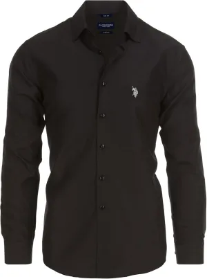 U.S. Polo Assn. Regular Fit Long Sleeve Button Down Dress Shirts for Men Wrinkle Free Long Sleeve Shirt Mens Formal Stretch