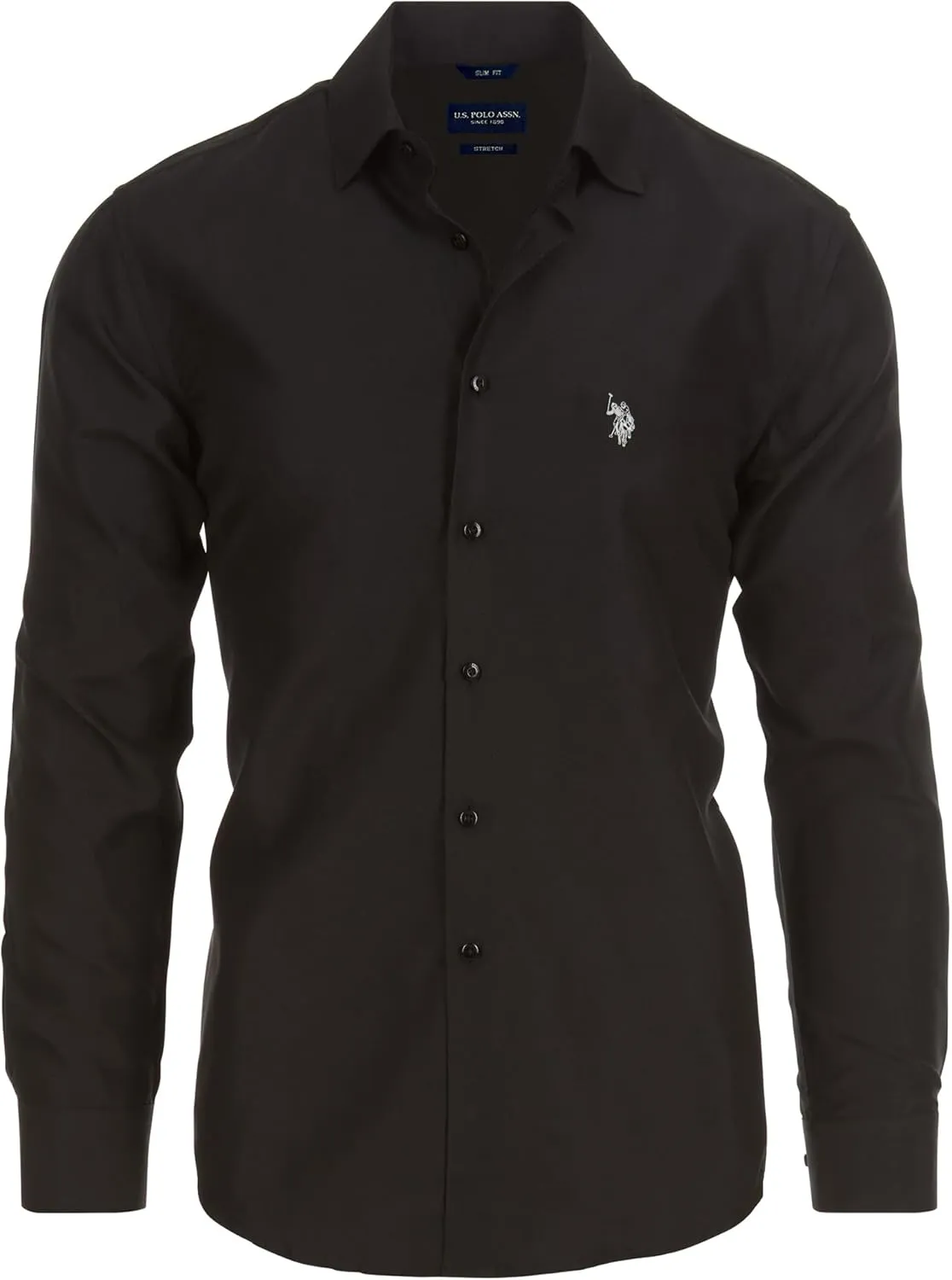 U.S. Polo Assn. Regular Fit Long Sleeve Button Down Dress Shirts for Men Wrinkle Free Long Sleeve Shirt Mens Formal Stretch