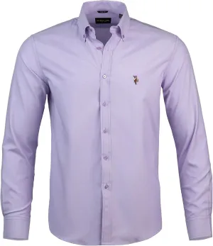 U.S. Polo Assn. Regular Fit Long Sleeve Button Down Dress Shirts for Men Wrinkle Free Long Sleeve Shirt Mens Formal Stretch
