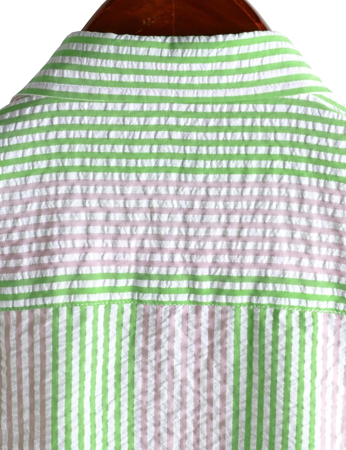 VATPAVE Mens Casual Striped Shirts Short Sleeve Button Down Summer Shirts Regular Fit Beach Shirts with Pocket