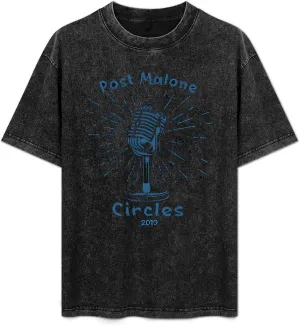Vintage Washed T-Shirt Graphic Short Sleeve Cotton Tops for Men Women