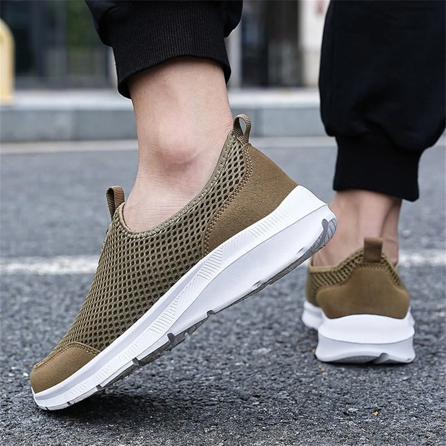 Walking Shoes for Mens Slip On Tennis Sneakers Lightweight Breathable Slip in Shoes Running Shoes Workout Shoes