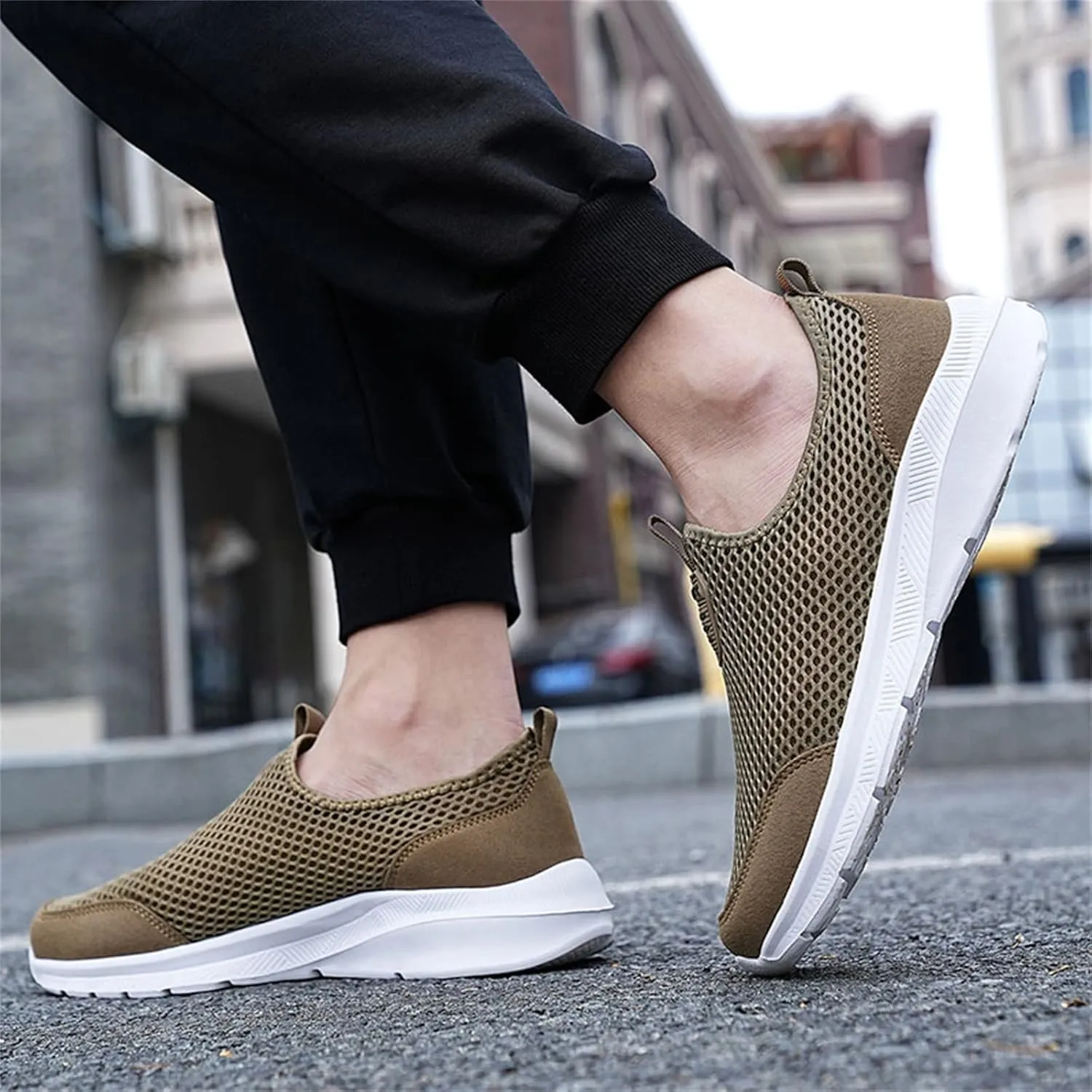 Walking Shoes for Mens Slip On Tennis Sneakers Lightweight Breathable Slip in Shoes Running Shoes Workout Shoes