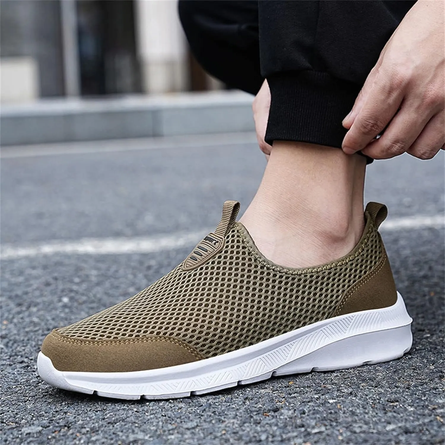 Walking Shoes for Mens Slip On Tennis Sneakers Lightweight Breathable Slip in Shoes Running Shoes Workout Shoes