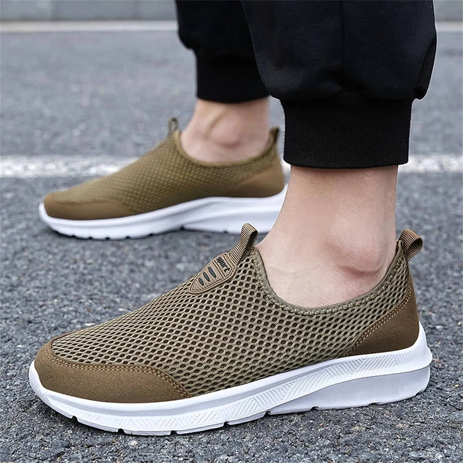 Walking Shoes for Mens Slip On Tennis Sneakers Lightweight Breathable Slip in Shoes Running Shoes Workout Shoes