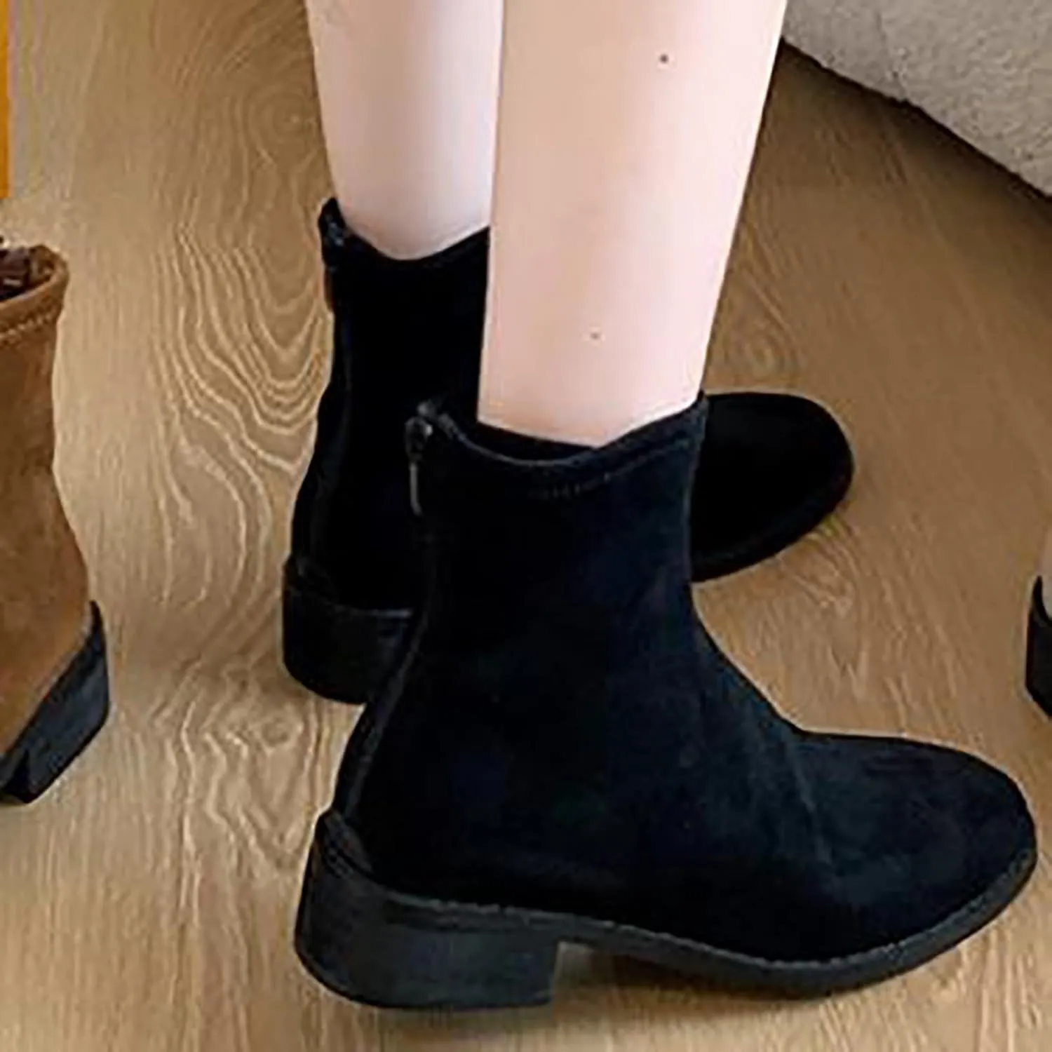 Women Ankle Boots Flat Booties for Women Leopard Boots for Women Walking Cradles Women Womens Ankle Boots Wedge Heel Dark Brown Ankle Boots for Women Low Heel