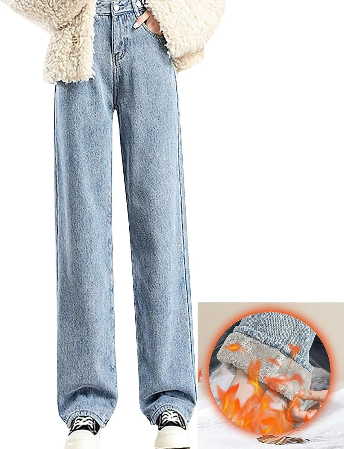 Women Boyfriend Jeans Pants Loose Fit High Waisted Straight Baggy Denim Wide Leg Jeans Y2K Streetwear with Pockets