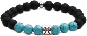 Women Zodiac Bracelet for Men Turquoise Beaded Stretch Gift for Birthday Day Daughter Niece Friendship Constellation