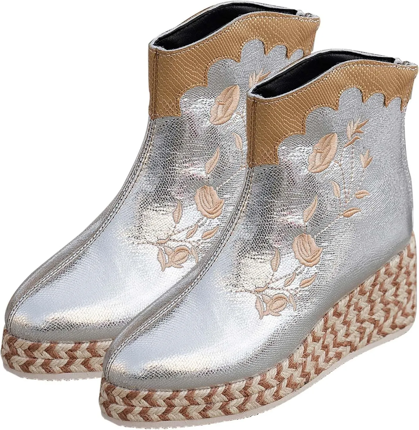 Women's Ankle Boots & Booties Botas Para Mujer Elegantes Festival Boots for Women Black Heeled Booties Womens Ankle Boots Low Heel Round toe Black Ankle Boots with Chunky Heels