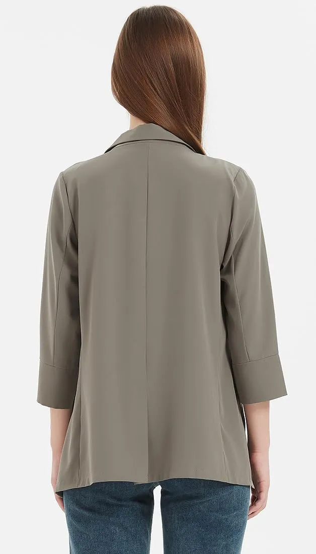 Womens Blazer Business Casual Outfits Lightweight Chiffon Blazer Suit Jackets Office Wear