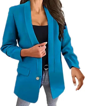 Womens Casual Light Weight Thin Jacket Slim Coat Long Sleeve Blazer Office Trench Coat Cardigan for Women