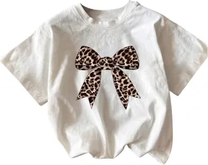 Women's Cherry Bow Graphic Tees Short Sleeve Crew Neck Summer T Shirt Tops for Women Trendy