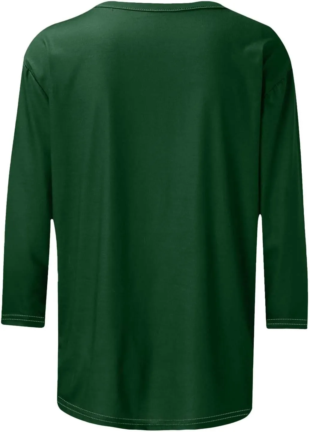 Womens Crew Neck 3/4 Sleeve T Shirts Loose Tunic Tops Casual Solid Basic Tees Three Quarter Length Sleeves Blouses