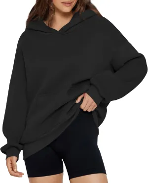 Women'S Fashion Hoodies & Sweatshirts 2024 Fall Drop Shoulder Pullover Sweaters Long Sleeve Tops With Pocket