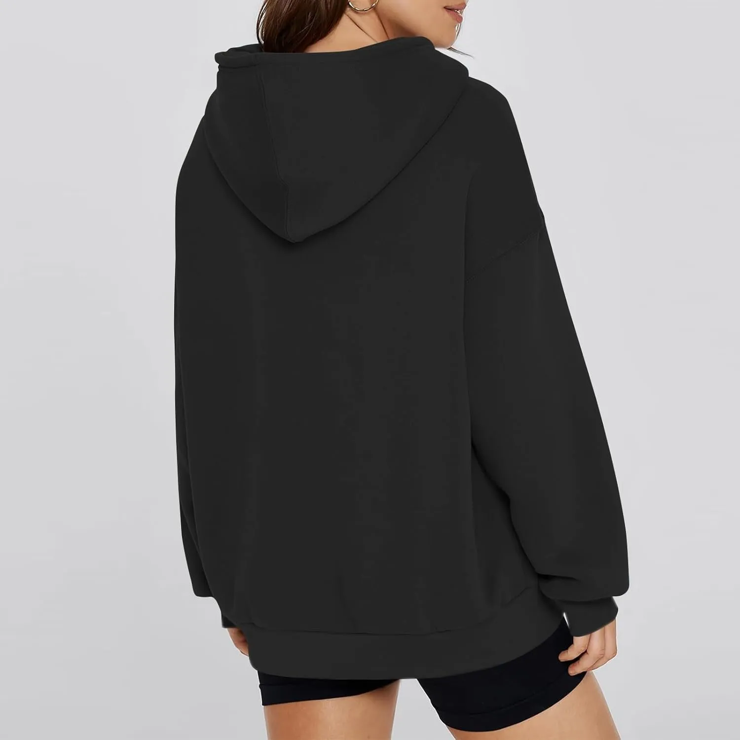 Women'S Fashion Hoodies & Sweatshirts 2024 Fall Drop Shoulder Pullover Sweaters Long Sleeve Tops With Pocket