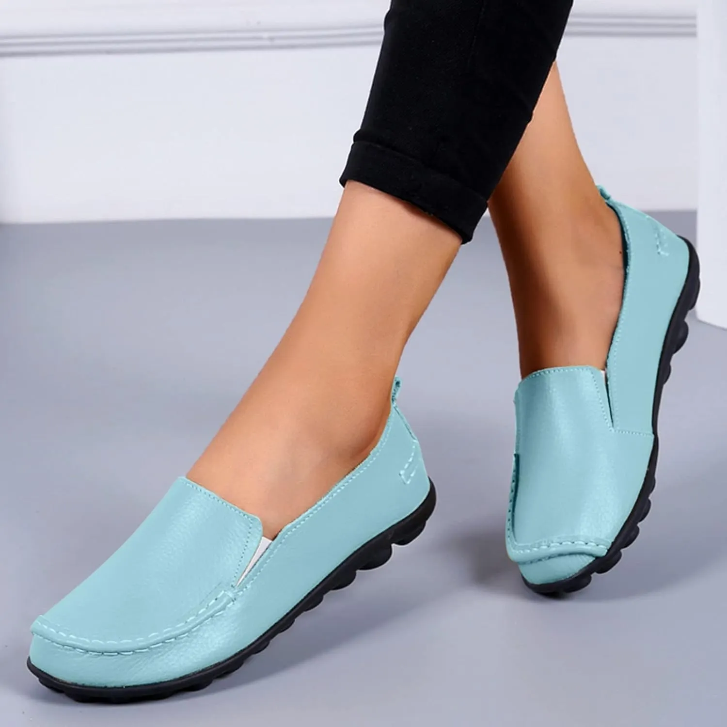 Womens Flats Fashion Slip On Sneakers Casual Wide Walking Shoe Comfort Orthopedic Shoes Business Casual Shoes