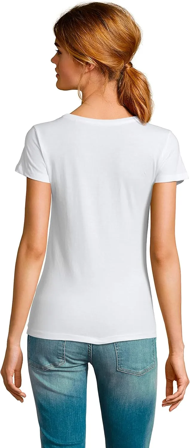 Women's Graphic T-Shirt Organic German Shepherd Heartbeat Pulse Eco-Friendly Ladies Limited Edition Short Sleeve